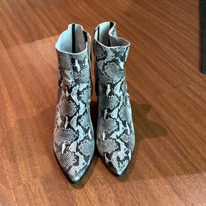 Tony Bianco Brazen Natural Snake Heeled Boots